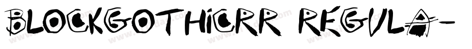 BlockGothicRR Regula字体转换